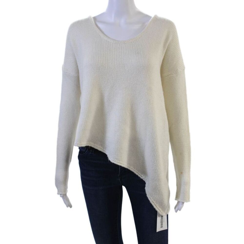 Helmut Helmut Lang Womens Pullover Sweater White Acrylic Long Sleeve Size S